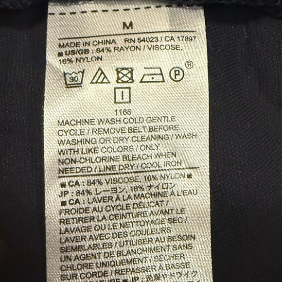 Banana Republic Shirt Dress Midi Long Navy Cargo size Medium - Picture 9 of 9